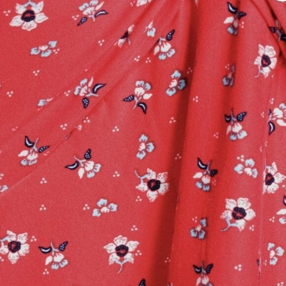 NOBO Juniors Size XS (1) Convertible Foam Cup Halter‎ Red Floral Bandana Trim - Picture 9 of 11